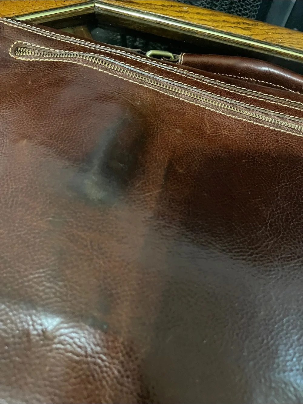 Men's Classic Brown Leather Briefcase - Professional Work Bag